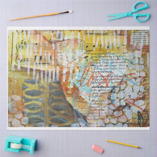 Papier Mousseline Amour Abstrait (Artisanat)