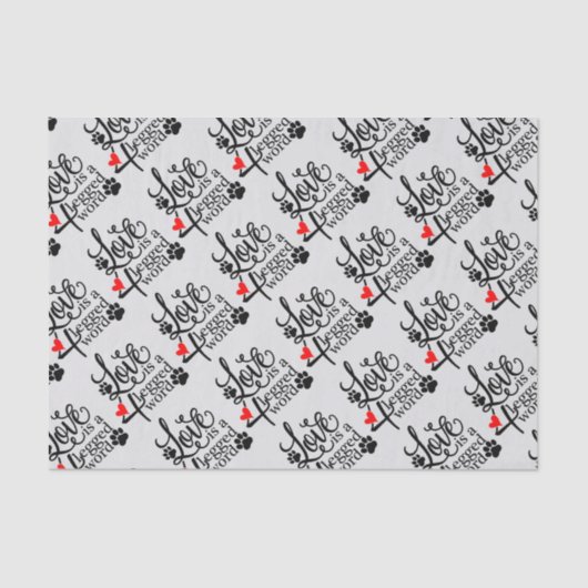 Papier Mousseline Amour avec 4 jambes (Recto)