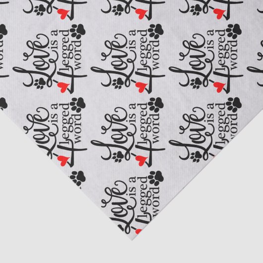 Papier Mousseline Amour avec 4 jambes (Détail)