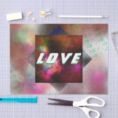 Papier Mousseline Amour de l'espace - Nébuleuse, Étoiles, Coeurs (Artisanat)