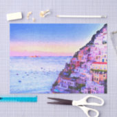 Papier Mousseline Amour De Positano Italie Coucher De Soleil (Artisanat)