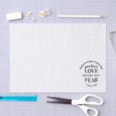 Papier Mousseline Amour Éternel - 1 Jean 4:18 Citation Écriture Art (Artisanat)