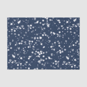 Papier Mousseline Amour & Lumière Joli Hanukkah Bokeh Bleu Marine