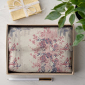 Papier Mousseline Amour moderne Valentine Rouge Toile de Jouy Motif (Cadeau)