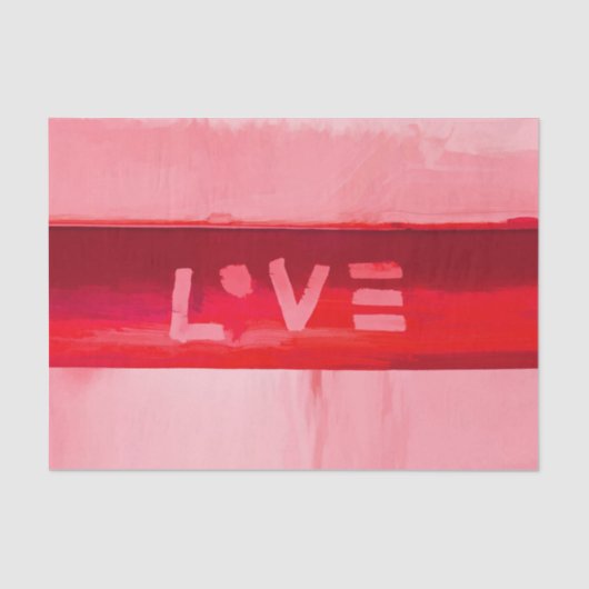 Papier Mousseline Amour rouge chic hippie de Boho (Recto)