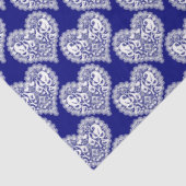 Papier Mousseline Amour sans couture Valentines Jour marine blanche (Détail)