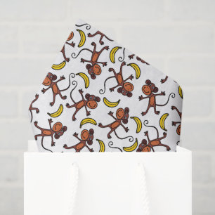 Papier Mousseline amoureux de singe carrelé