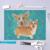 Papier Mousseline amoureux des chiens Welsh Corgi Dog Art (Artisanat)