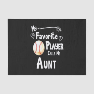 Papier Mousseline Amoureux du baseball | Mon Joueur favori m'appelle