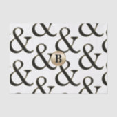 Papier Mousseline Ampersand Moderne Monogramme Personnalisé (Recto)