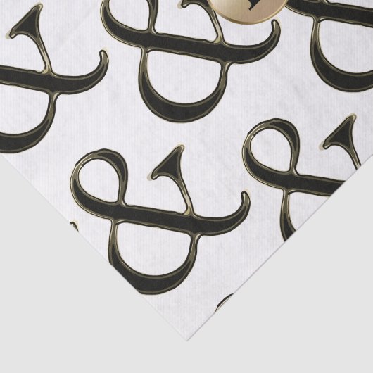 Papier Mousseline Ampersand Moderne Monogramme Personnalisé (Détail)