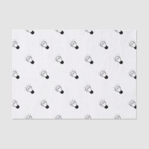 Papier Mousseline Ampoule en noir et blanc