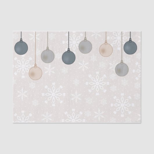 Papier Mousseline Ampoules de Noël (Recto)