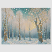 Papier Mousseline Amusant coloré Abstrait Winter Wonderland Art (Recto)