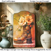 Papier Mousseline Amusant Steampunk Extreme Boot, Floral DG2LG Decou