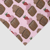 Papier Mousseline Amusants Aquarelle Chocolat Cupcakes Cadeau (Détail)