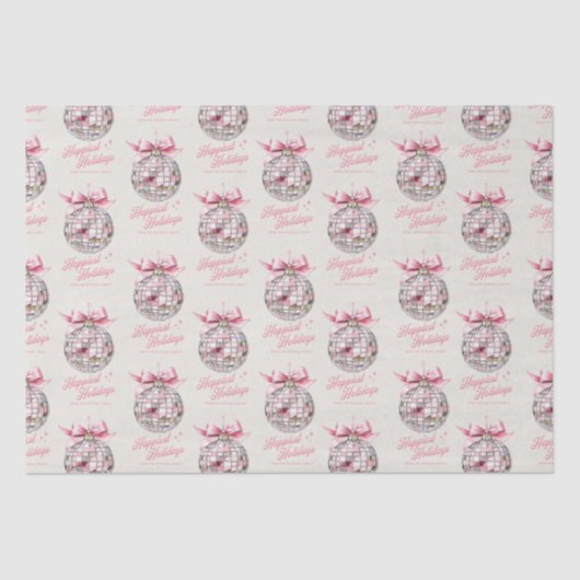 Papier Mousseline Amusants Moderne Disco Ball Ornament Vacances Les (Recto)