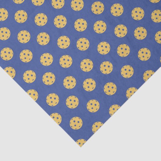 Papier Mousseline Amusants Pickleball Motif cadeau bleu (Détail)