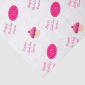 Papier Mousseline Amusement, petit gâteau rose lumineux tout (Détail)