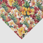 Papier Mousseline Ananas à la flore tropicale Parties scintillant ro (Détail)