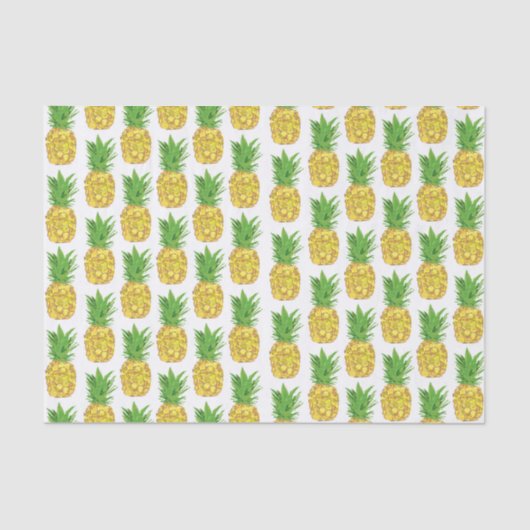 Papier Mousseline Ananas blanc (Recto)
