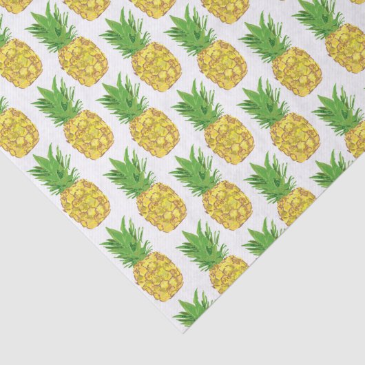 Papier Mousseline Ananas blanc (Détail)