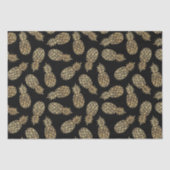 Papier Mousseline Ananas Chic Gold Tropical Black (Recto)
