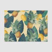 Papier Mousseline ananas citrons jaune (Recto)