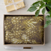 Papier Mousseline Ananas d'or luxueux (Cadeau)