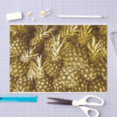 Papier Mousseline Ananas d'or luxueux (Artisanat)