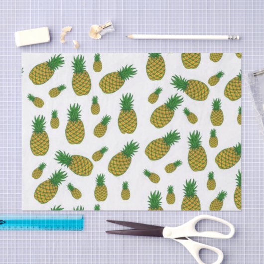 Papier Mousseline Ananas en papier tissu (Artisanat)