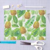 Papier Mousseline Ananas et feuilles tropicaux (Artisanat)