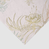 Papier Mousseline Ananas Feuille d'or tropical botanique (Détail)