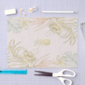 Papier Mousseline Ananas Feuille d'or tropical botanique (Artisanat)