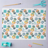 Papier Mousseline Ananas hawaïen et papier de tissus Hibiscus (Artisanat)