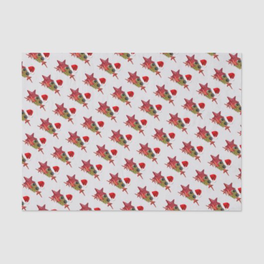 Papier Mousseline Ananas Père Noël Starfish Beach Tissu Papier (Recto)
