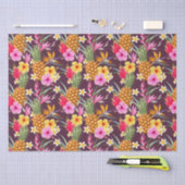 Papier Mousseline Ananas Tropical Et Fleur (Artisanat)