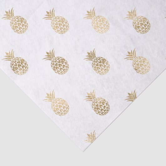 Papier Mousseline Ananas Tropical Gold (Détail)