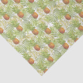 Papier Mousseline Ananas tropicaux en blanc (Détail)