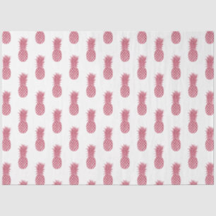 Papier Mousseline Ananas tropiques à Parties scintillant rose