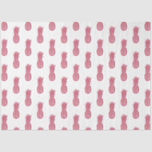 Papier Mousseline Ananas tropiques à Parties scintillant rose (Recto)