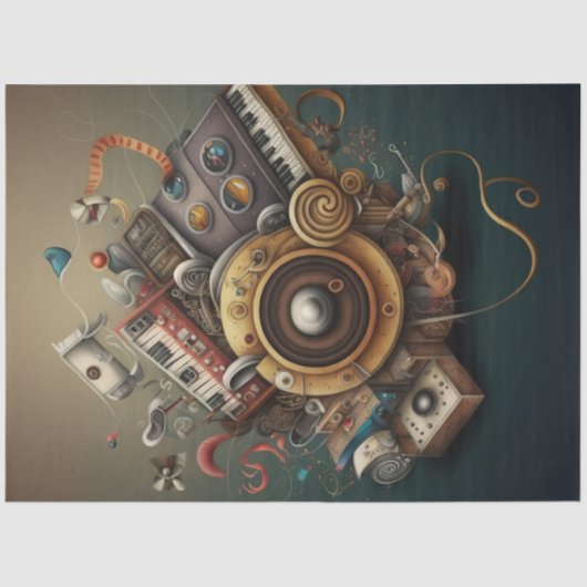 Papier Mousseline Anatomie de la série musicale Design 1 (Recto)