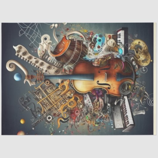 Papier Mousseline Anatomie de la série musicale Design 10 (Recto)