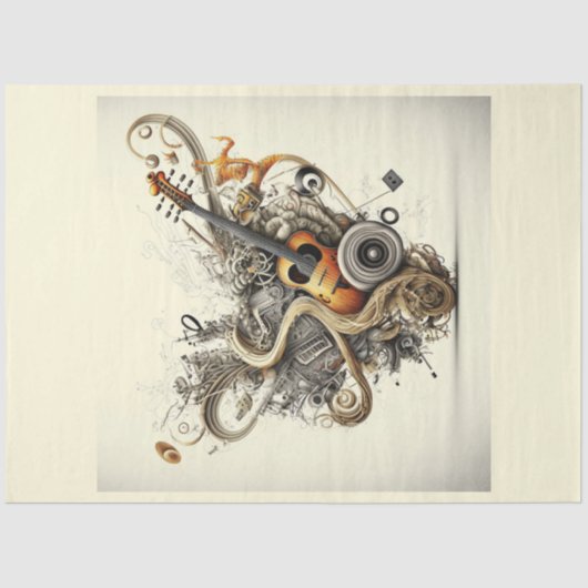 Papier Mousseline Anatomie de la série musicale Design 2 (Recto)