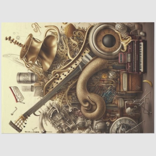 Papier Mousseline Anatomie de la série musicale Design 3 (Recto)