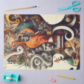 Papier Mousseline Anatomie de la série musicale Design 4 (Artisanat)