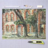 Papier Mousseline Ancien bâtiment néerlandais à Fishkill, New York (Artisanat)