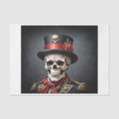 Papier Mousseline Ancien crâne général avec uniforme de l'armée, cha (Recto)