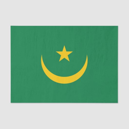 Papier Mousseline Ancien drapeau mauritanien (Recto)