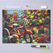 Papier Mousseline Ancien matin de Noël Nostalgique (Artisanat)